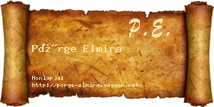 Pörge Elmira névjegykártya